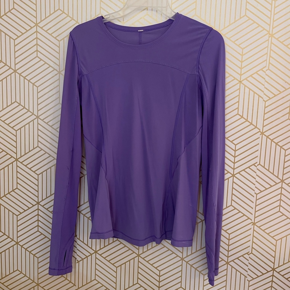 purple lululemon longsleeve shirt